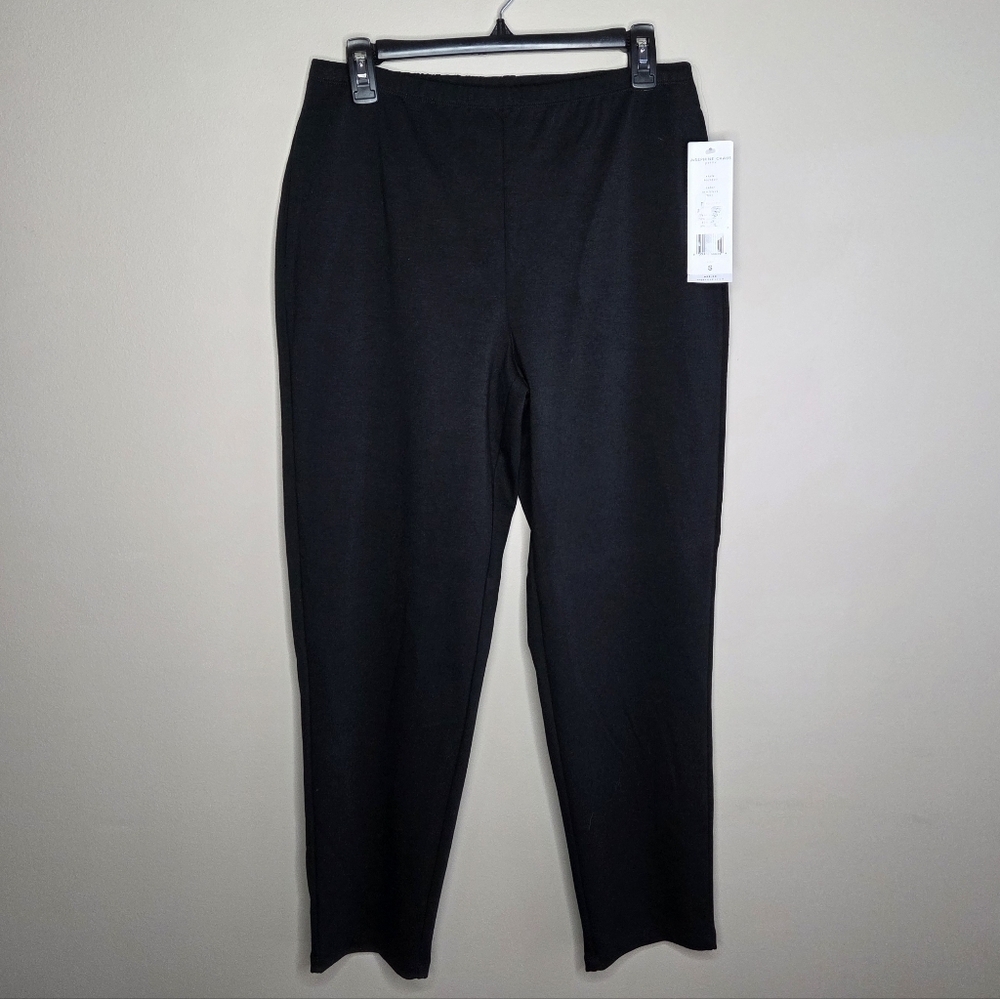 NWT Josephine Chaus Black Cropped Ankle Pull On Waist Pants Size Small Petite SP